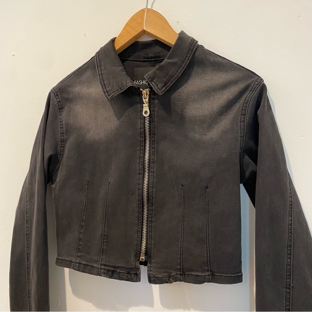 NWOT Skyline Drive Denim Moto Jacket - Black Wash